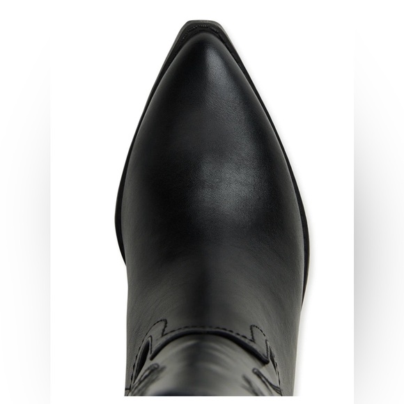 Elegant Black Leather Heeled Boots - Picture 2 of 8